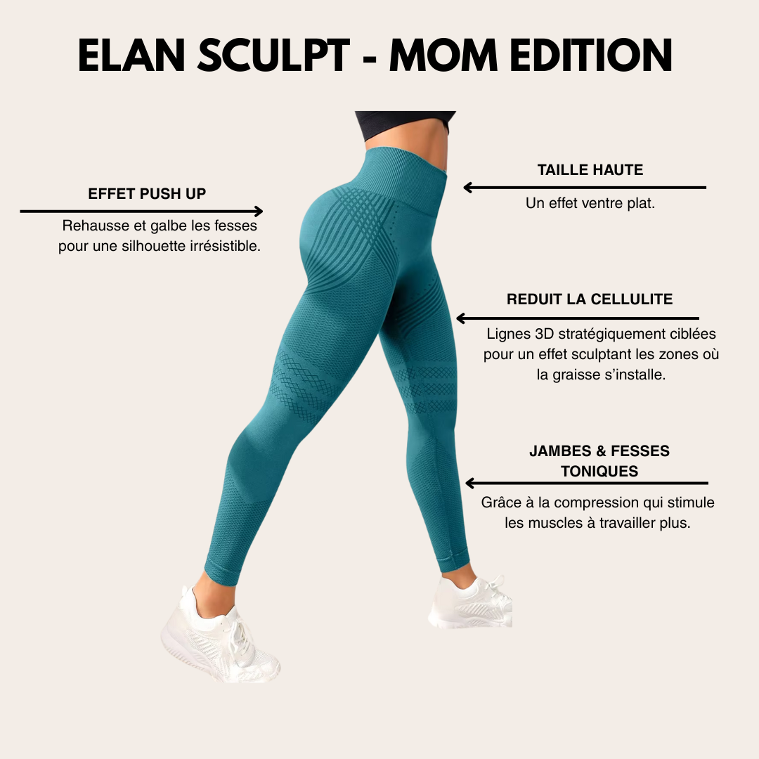Legging Élan Sculpt — Taille haute, ventre plat & galbe naturel